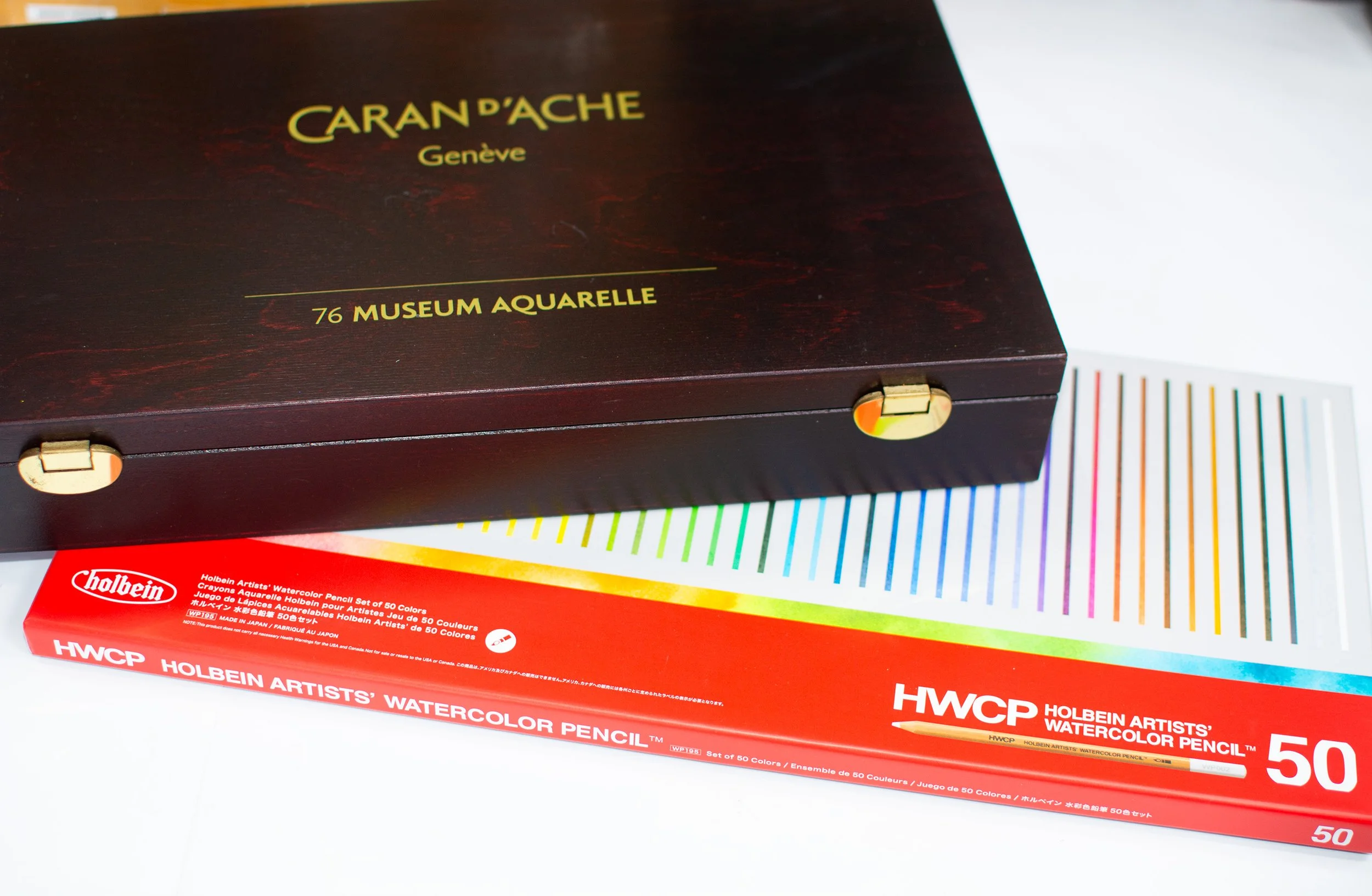 Caran d'Ache Museum Aqaurelle And Holbein Artist Watercolor